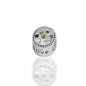 Bling Jewelry CZ Family Tree 925 Sterling Silver Charm Bead Chamilia Pandora Compatible