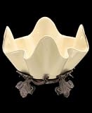 Arthur Court Fleur-De-Lis Tuscan Stand with Ceramic Bowl