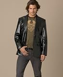 Kenneth Cole REACTION - Kenneth Cole Reaction Leather Blazer, Print T-Shirt And Jean