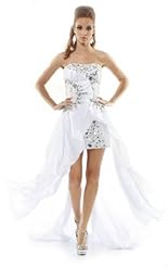 Chiffon/Taffeta/Tulle Lace Crystals Applique Beaded Crystal Party Dress 