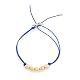 Brass Bead Threaded Bracelet (Navy) by Helena Rohner||RF10F