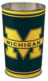 Michigan Wolverines 15 Waste Basket