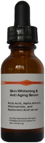 Skin Whitening Serum with Kojic Acid, Arbutin, Niacinamide, and Pure Hylauronic Acid! Great for Dark Spots *Free Shipping