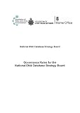 Governance rules for the National DNA Database Strategy Board : presented to Parliament pursuant to Section 63AB(6) of the Police and Criminal Evidence Act 1984