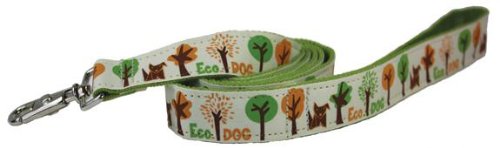 Designer Dog Leash - Eco Dog Leash - Green/White - 3/4