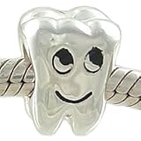 Petite Happy Tooth 925 Sterling Silver Bead fits European Charm Bracelet