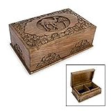 Walnut jewelry box, 'Camel'