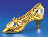 Cinderella Shoe Gold Swarovski Crystal Ornament Figure