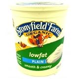 Stonyfield Farm, Yogurt,organic, Low Fat, Plain, 32 Oz (Pack of 6)