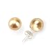 Olive n Figs Sterling Silver and Genuine Swarovski Crystal Pearl Stud Earring - Light Gold (8mm)