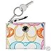 Coach Scribble Mini Skinny Coin Case Bag with Key Chain 40418
