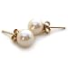 HinsonGayle AA+ Round 6.5-7.0mm White Pearl Stud Earrings (14kYG)