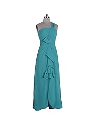 Chiffon Fitted One Shoulder Sheath Bridesmaid Dress 
