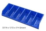 Six Compartment Bin 33 X 18 X 5 Blue. Package of 5