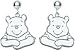 14K White Gold Disney Winnie the Pooh Dangle title=
