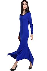 Wool Long Sleeves Party Dress/Maxi Dress 