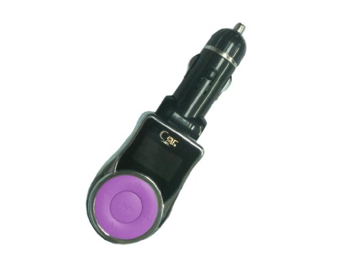 GSI Super Quality In-Car Wireless Hands-Free FM Modulator-Transmitter for MP3/MP4/iPod/iPhone/CD/DVD Players - SD/Memory Card/Flash Slot - Line-In Function - LCD Display - Cigarette Lighter Plug - Includes Remote Control - Pink