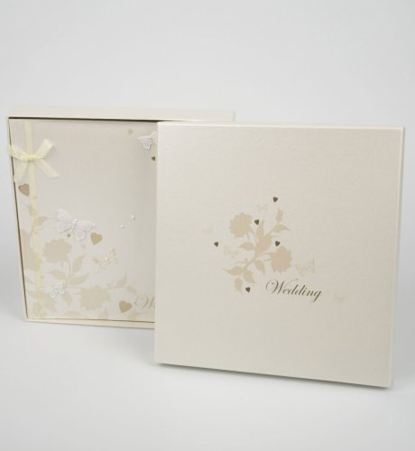 Large Cream Butterfly Wedding Album