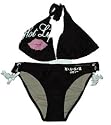 Mash 4077 Hot Lips Ladies Glitter Print Brown Bikini Swimwear