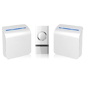 Twin Sans fil Plug In Carillon Sonnette (EU Plug) avec 48 M�lodies de 100 M�tres