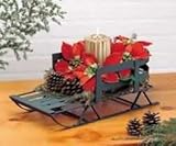 Decorative Items Antique Green Metal, Vermont Sled 7 1/2 in. W x 17 in. L x 6 1/2 in. H