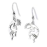 Buy Kokopelli Southwestern Spirit of Music Sterling Silver Hook Earrings by Silver Insanity