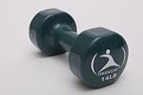 Vinyl Dumbbell 14 LB, Dark Green