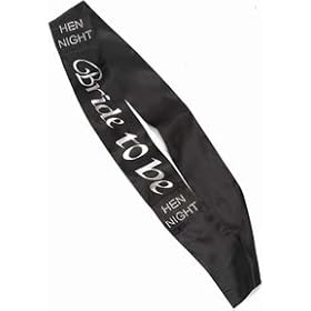 BLACK AND SILVER BRIDE TO BE SASH