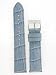 Ladies Watch Band Crocodile Grain Light Blue Glossy Built-In Spring Bars