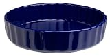 Chantal Ceramic 1-1/2 Quart Quiche Pan, Cobalt Blue