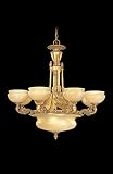 Metropolitan Alava N6328-FG Large Alabaster 13-LT 780w (38H x 37W) Chandelier Lighting in Gold