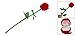 uxcell Flannel Coated Plastic Red Rose Shaped Wedding Jewelry Finger Ring Box Case Gift