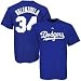 Majestic L.A. Dodgers #34 Fernando Valenzuela Royal Blue Cooperstown Player T-shirt
