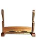 Natural Wooden Two-Sword Stand