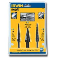 3-Piece Titanium Coated Unibit Set by Vise-Grip