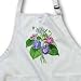 Flowers Morning Glory - BLACK Full Length Apron With Pockets 22w X 30l