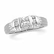 14K White Gold Diamond Engagement Ring - 0.74 Ct.