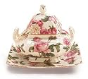 Beautiful Porcelain Rose pattern Soup Tureen With Plate Home Decor