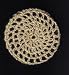 Beige Classic Crocheted Hair Bun Cover- Large