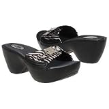 Dr. Scholls Rumble Womens Black Brown Slide Platform Sandals