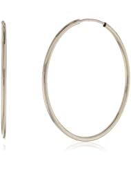 14K Gold 1.5mm High Polish Endless Hoop Earrings (1.25" Diameter)
