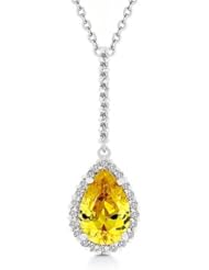 Yellow Tear Drop Pendant