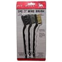 3 Piece Mini Wirebrush Plastic Handle