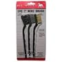 3 Piece Mini Wirebrush Plastic Handle