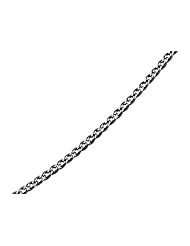 Sterling Silver 22" Shiny 6.85mm Diamond Cut Double Curb Fancy Link Necklace