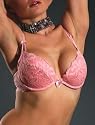 Lace push-up lined underwire bra