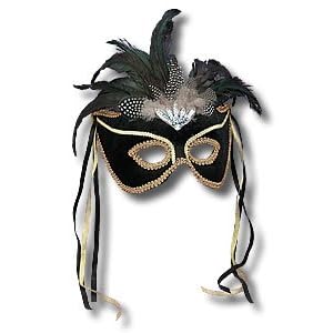 Black Magic Feather Mask