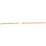 14K Gold Red Enamel Childrens Medical ID Bracelet 6