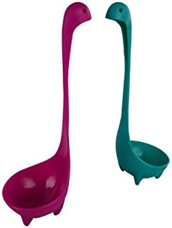 Nessie Ladle Soup Ladle 2 Pack Loch Ness Monster BPA Free Disher Safe 100% Stands Upright Cookware Tableware Kitchen Utensil Dipper Blue and Purple