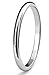 King Will 2mm Men's High Polished Comfort Fit Domed Tungsten Carbide Ring Wedding Band